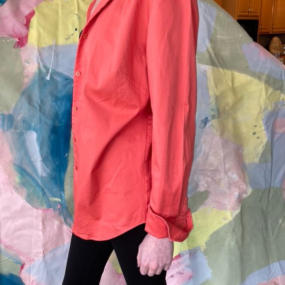 Ladies Blouse Orange, By August Silk LOGIC, Sz 8 - Picture 2 of 12